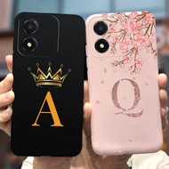 ฝาครอบตัวอักษรมงกุฎน่ารักสำหรับ Honor X5เคสโทรศัพท์เคสมือถือซิลิโคนนิ่มสำหรับ Honor X5เคส HonorX5 6.