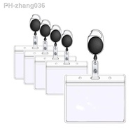 Transparent Staff Work Card Holder with Neck Strap Retractable Clip Badge Reel Employee 39;s Card Cover Case Lanyard ID Name Card