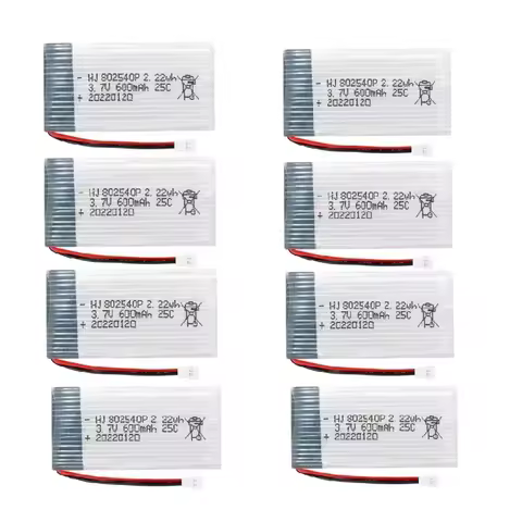 3.7V 600mAh 25C Lipo Battery 802540P XH2.54 plug/USB for X5 X5C X5SC X5SW M68 X705C R/C Quadcopter D