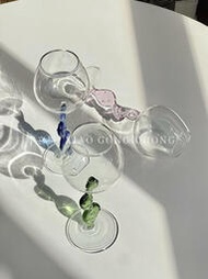 高腳杯小眾設計仙人掌紅酒高腳杯高顏值玻璃杯葡萄酒杯個性創意雞尾酒杯