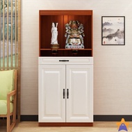 Buddha niche cabinet altar God of wealth altar Guanyin altar cabinet Guan Gong statue cabinet altar