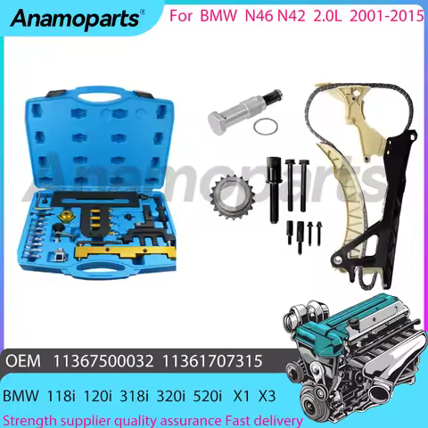 Engine Timing Chain Bolt + Tool Kit For 01-15 BMW N46 N42 E82 E93 E90 E81 E87 118i 120i 318i 320i 52