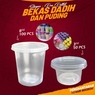 Bekas Dadih EC 8oz 100pcs / EPP 3oz  50pcs Round Plastic Container Bekas Bulat Dadih
