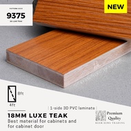 18mm Luxe Teak 3D PVC laminated plywood (4ft x 8ft) 1-side PVC | 9375 | Papan kayu DIY  | plywood | 