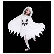 [Children 3 - 7] Halloween: White Ghost Costume + Adult Mask - Children. Ghost Costume