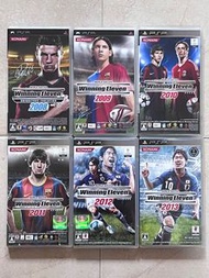 日版 PSP KONAMI WORLD SOCCER WINNING ELEVEN WE 2008 2009 2010 2011 2012 2013 PES 世界盃 實況足球勝利十一人一套 6 集 （