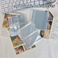【A8 Mini 3Holes Sleeves Only】High Clarity Loose Leaf Mini Size Photocard Binder Refills PP Sleeves 1