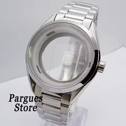 41mm Silver Case Sapphire Glass Stainless Steel Bracelet Fit NH35 NH36 MIYOTA 8215 8205 ETA 2836 DG2