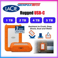 LaCie Rugged USB Type-C Portable Hard Drive USB-C External Hard Disk HDD Portable Drive (1TB / 2TB /
