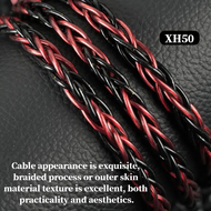 XINHS XH50 IEM cable 8 cores High conductivity 7N monocrystalline copper silver plated + five elemen