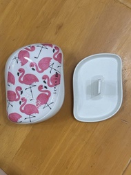 Tangle Teezer  順髮梳 無痛 護髮梳 乾濕兩用 旅行便攜 便攜美髮梳  Skinnydip Flamingo Print Compact Hairbrush