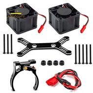 RC Car Upgrade Dual Cooling Fan 4985 1717 Motor Heat Sink Kit for 1/5   6S 8S Arrma KRATON Outcast B
