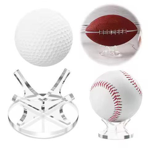 Acrylic Small Ball Stand Holder Clear Baseball Display Stand Ball Display Holder for Baseball Golf S