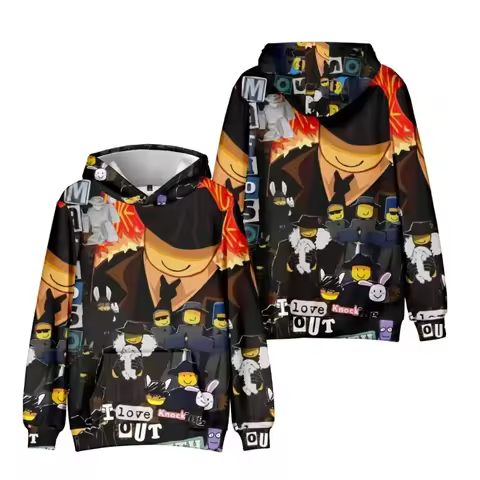 Creative Roblox Forsaken Gubby Cartoon Trendy 3D Printing Anime Peripheral Hooded Sweatshirt Hoodie 