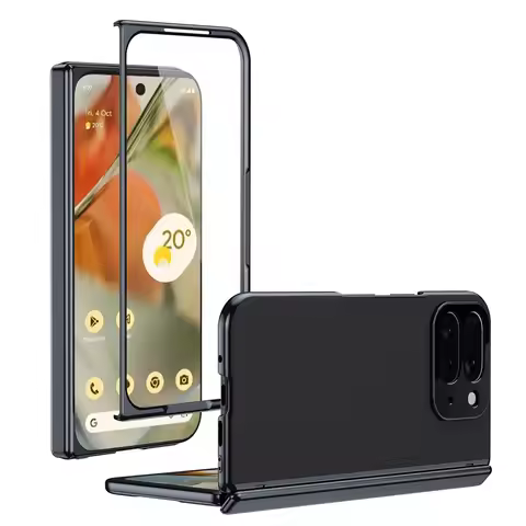 For Pixel 10 Pro Fold Case With Screen Protector, Hinged Lid Auto Rebound Skin Feel Shockproof Case 