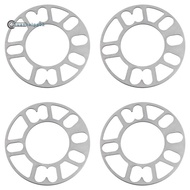 .4Pcs Aluminum Wheel Spacers Shims Plate Auto Wheel Spacers 5mm Stud for 4X100 4X114.3 5X100 5X108 5