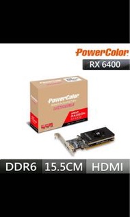 【PowerColor 撼訊】RX 6400 LP 4GB GDDR6 64bit AMD顯示卡