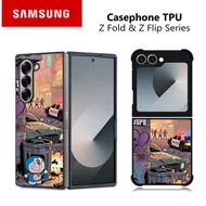 TPU Case for Samsung Z Fold and Z Flip 7 6 5 4 3 DORAEMON ON GTA RK547 Hybrid Cover Rubber Glossy