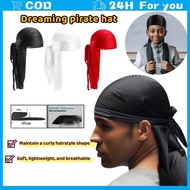 Dreaming Pirate Hat Silky Durag For Men Women Headwrap Durags Headscarf Soft Cap For Hair Accessorie