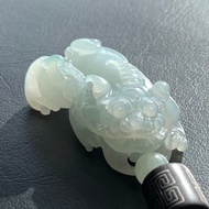 免費開光 天然A貨緬甸玉翡翠 招財貔貅吊飾 胖貔貅 手工雕