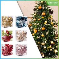 [YitiseaMY] 65 Pieces Christmas Baubles Christmas Tree Balls Ornaments Hanging Baubles Decorative Ba
