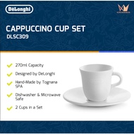 DELONGHI - 270ml Handmade White Porcelain Espresso Cup (SETS OF 2) | DLSC309