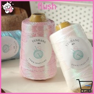 FLUSH 100g/Roll Core Spun Yarn, Shiny Glitter Silver Color Metallic Core Yarn,  Soft DIY Craft Hand 
