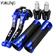 Motorcycle Adjustable Extendable Brake Clutch Levers Adjustable lever Handlebar grips ends For KAWAS