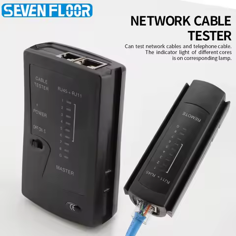 LAN Cable Tester, RJ45 RJ11 RJ12 Network & Phone Line Tester for Cat5 Cat5e Cat6 Cat6a Cat7 UTP/STP 