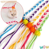 45YJXGUSHOP Pet Hamster Leash, 1.4m Adjustable Pet Cage Leash, Comfortable Nylon Walking Leash Rat M