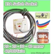 Ex 10-20-30-40 meter 13amp switch socket