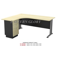 T2 Series L Shape Office Table with 3 Drawer TL1515-3D TL1815-3D