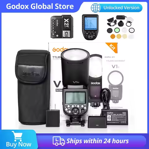 Godox V1 V1C V1N V1S V1F V1O TTL HSS 1/8000s Speedlite Flash with Xpro Trigger for Canon Nikon Sony 