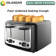 Stainless steel electric toaster household automatic baking bread maker breakfast machine toast sandwich grill 4 slice Pancake