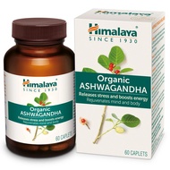 HIMALAYA Organic Ashwagandha 60 Caplets (Rejuvenates mind and body) Tablets