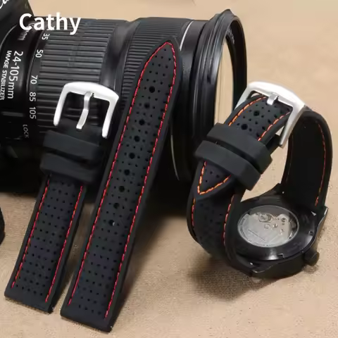Silicone Watch Strap for Citizen Tissot Seiko Mido Casio Mountaineering Waterproof Rubber Watch Band