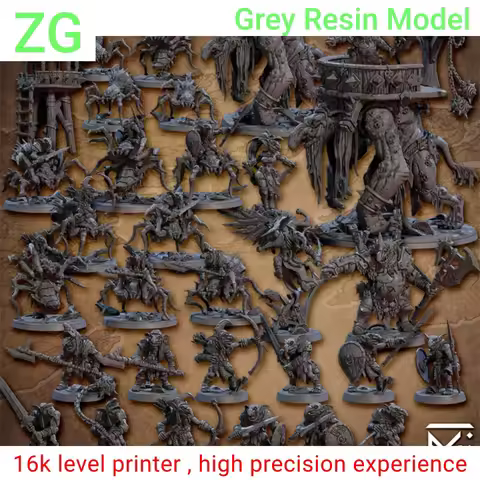 Goblin goblin goblin warrior spider cavalry chief thief DND miniature model