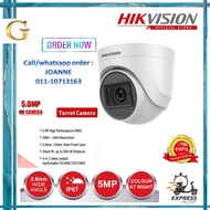 HIK VISION CCTV DOME CAMERA DS-2CE76H0T-ITF Analog Full HD 5MP 3.6MM LENS [Ready stock]