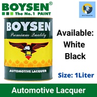 Boysen Automotive Lacquer White or Black 1 Liter Solvent-Based Nitrocellulose Lacquer Paint