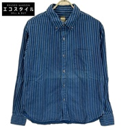 Momotaro Jeans 靛藍圓點條紋羈扣襯衫，40 碼 [二手]