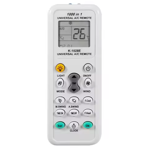 Universal K-1028E Low Power Consumption 1000 In 1 Air Condition Remote LCD A/C Remote Control Contro