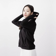 UPF50+吸濕排汗女防曬外套_連帽黑色
