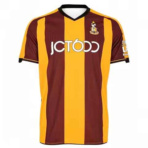 Blokecore Style Family Matching Outfits Bradford City Football Jersey Claret Amber Striped Kids Men 