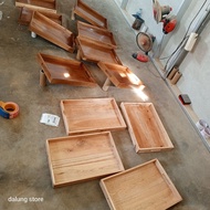 35x25x8 square wooden tray