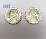 1988D 細範圍錯體 美國5仙硬幣 irregular rare wrong print US liberty coin 5 Cent