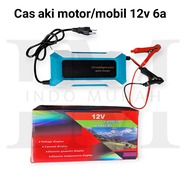 Charger Aki 12v 6a VRtec Digital Cas Aki mobil motor intelligent automatic smart cas accu pintar MOBIL