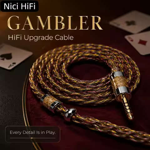 Nici HiFi-43 IEM Upgrade Cable with 0.78 2-pin/MMCX/IE900/Dual 3.5 to 3.5mm/4.4mm for Delci Explorer