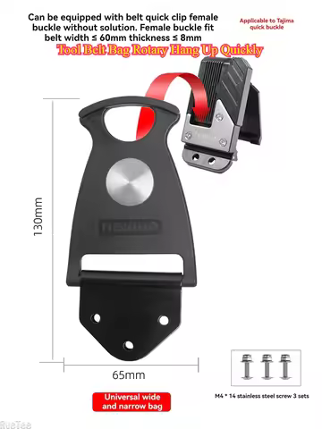 Tool Belt Bag Rotary Hang Up Quickly - Conversion Parts for DeWalt Tajima Universal Accessories