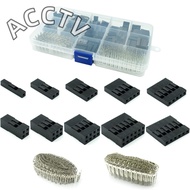620pcs Dupont Connector 2.54mm, Dupont Cable Jumper Wire Pin Header Housing Kit, Male Crimp Pins+Fem