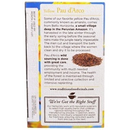 § ⭐ ▴ ▶ ♞Yellow Pau d' Arco, Naturally Caffeine Free, 16 Wrapped Tea Bag